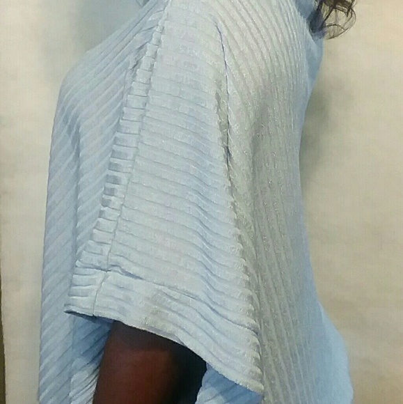 Baby Blue Poncho For Women - Picture 4 of 5